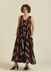 A Model Wearing Multicolor Pure Cotton Royale XVII, curated by Only Ethikal